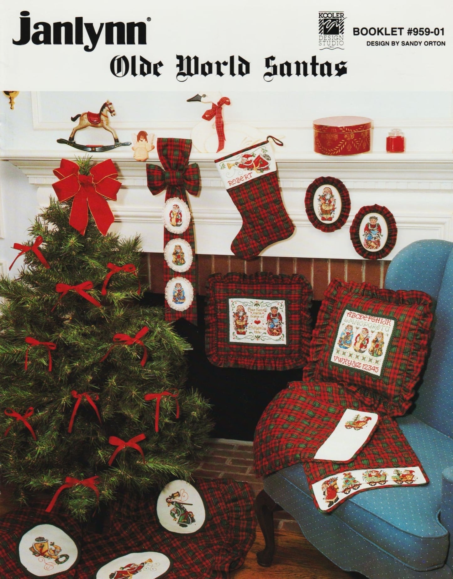Jan Lynn Olde World Santas 959-01 christmas stocking cross stitch pattern