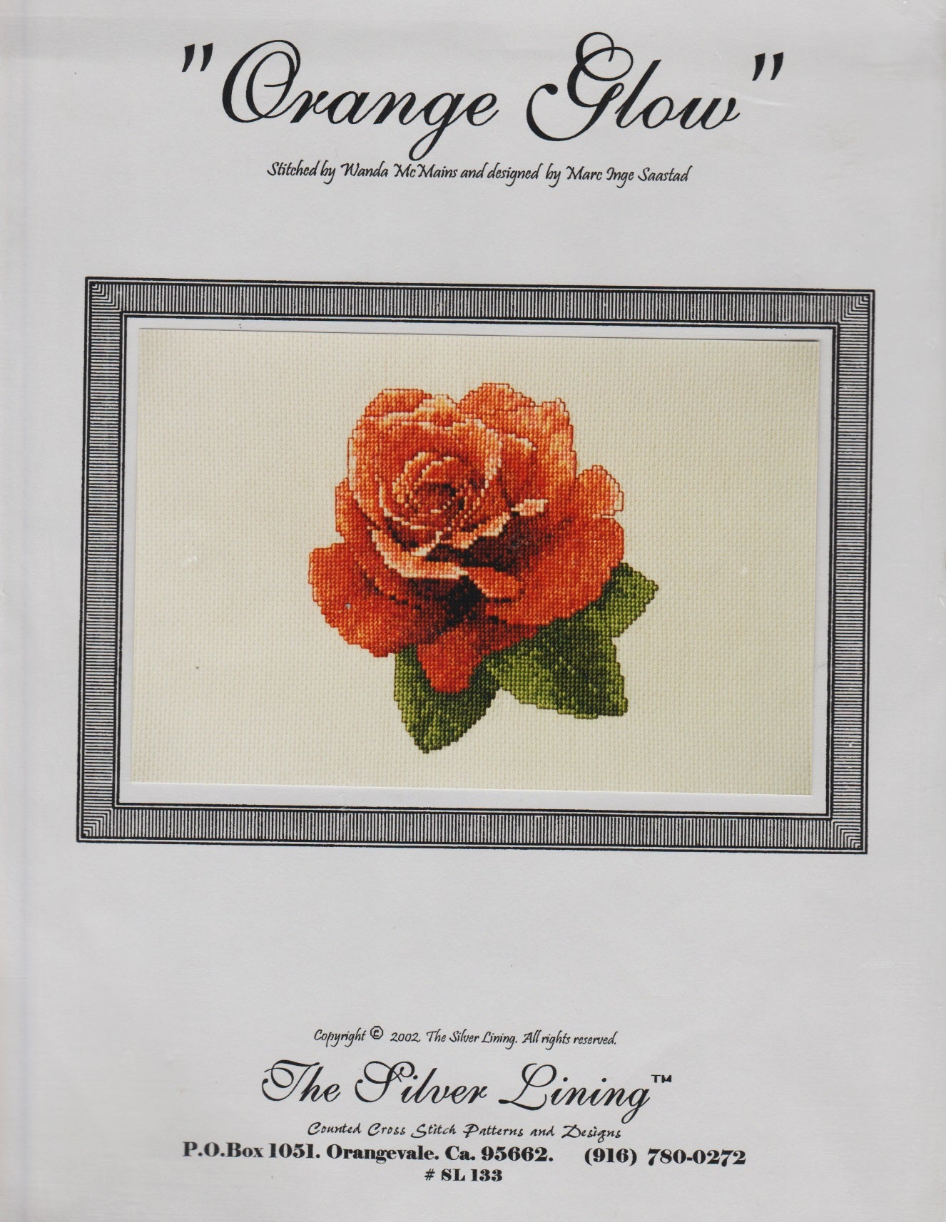 Silver Lining Orange Glow SL133 cross stitch pattern