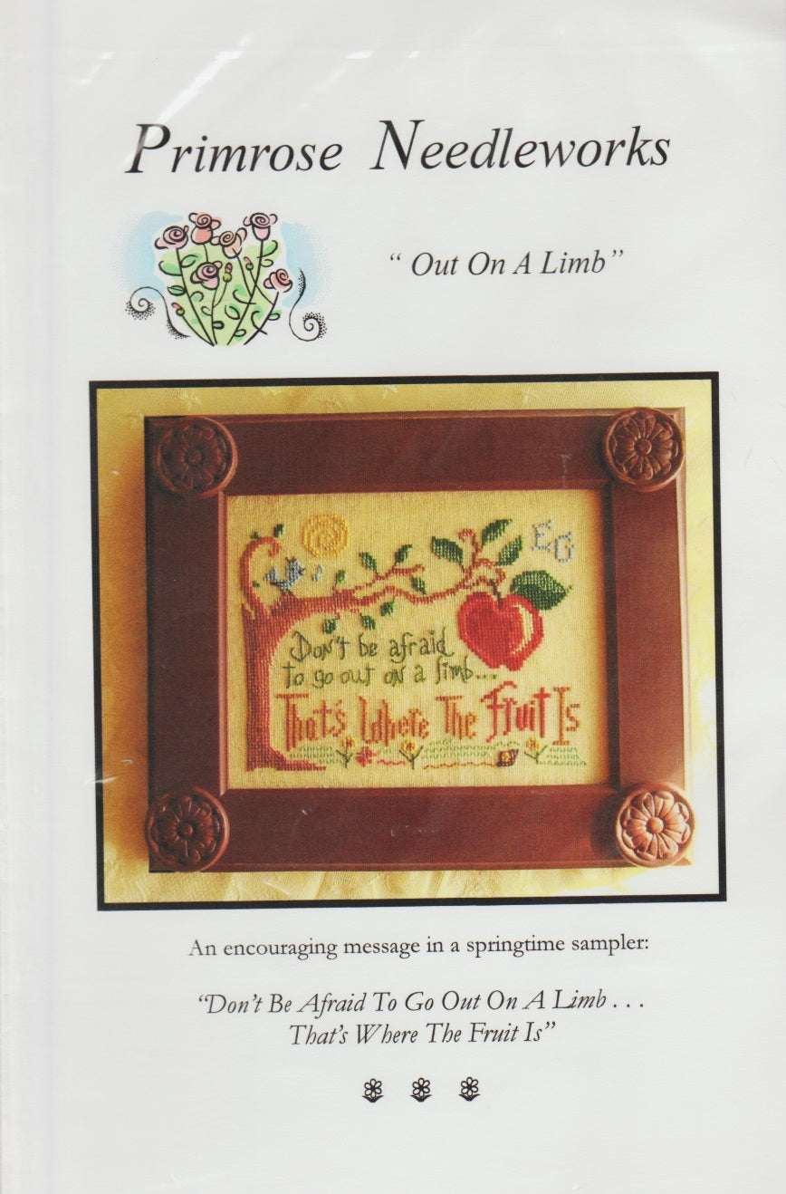 Primrose Needleworks Out On A Limb cross stitch pattern