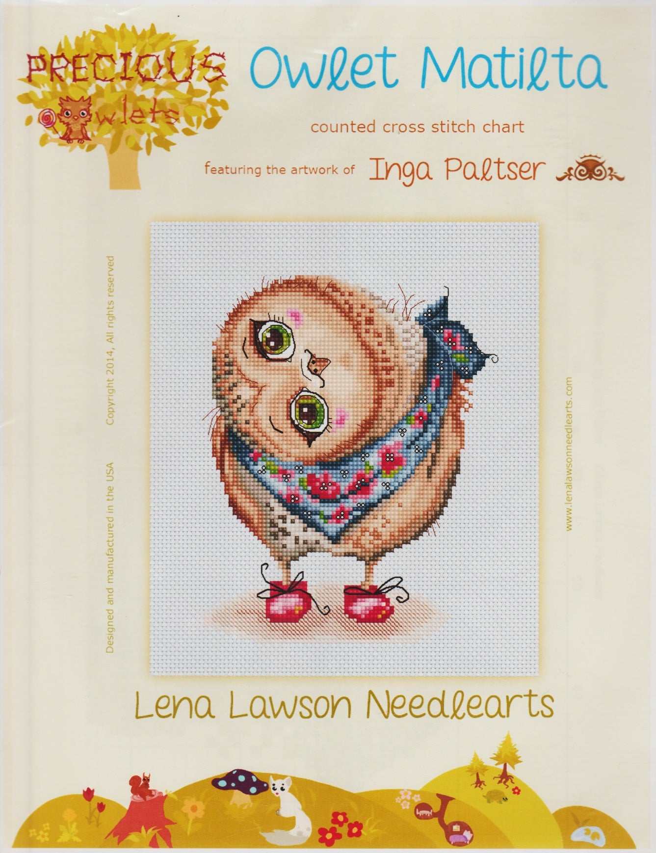 Lena Lawson Owlet Matilta cross stitch pattern