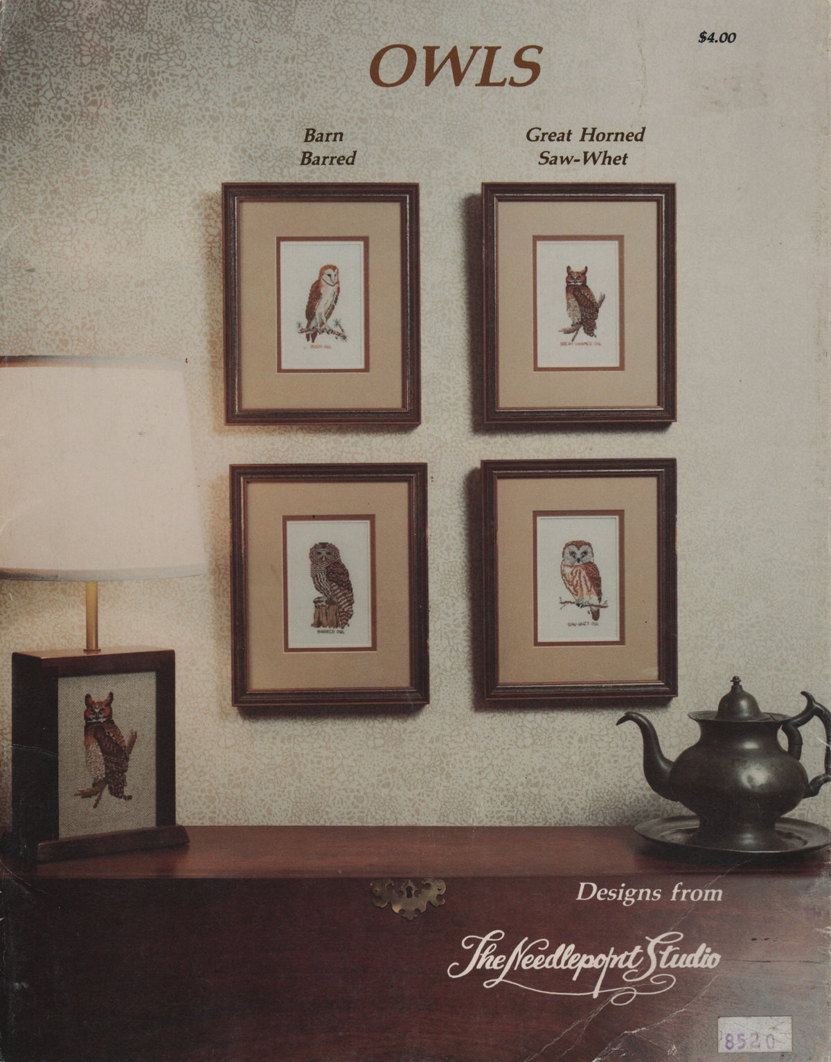 Needlepoint Studios Owls cross stitch pattern