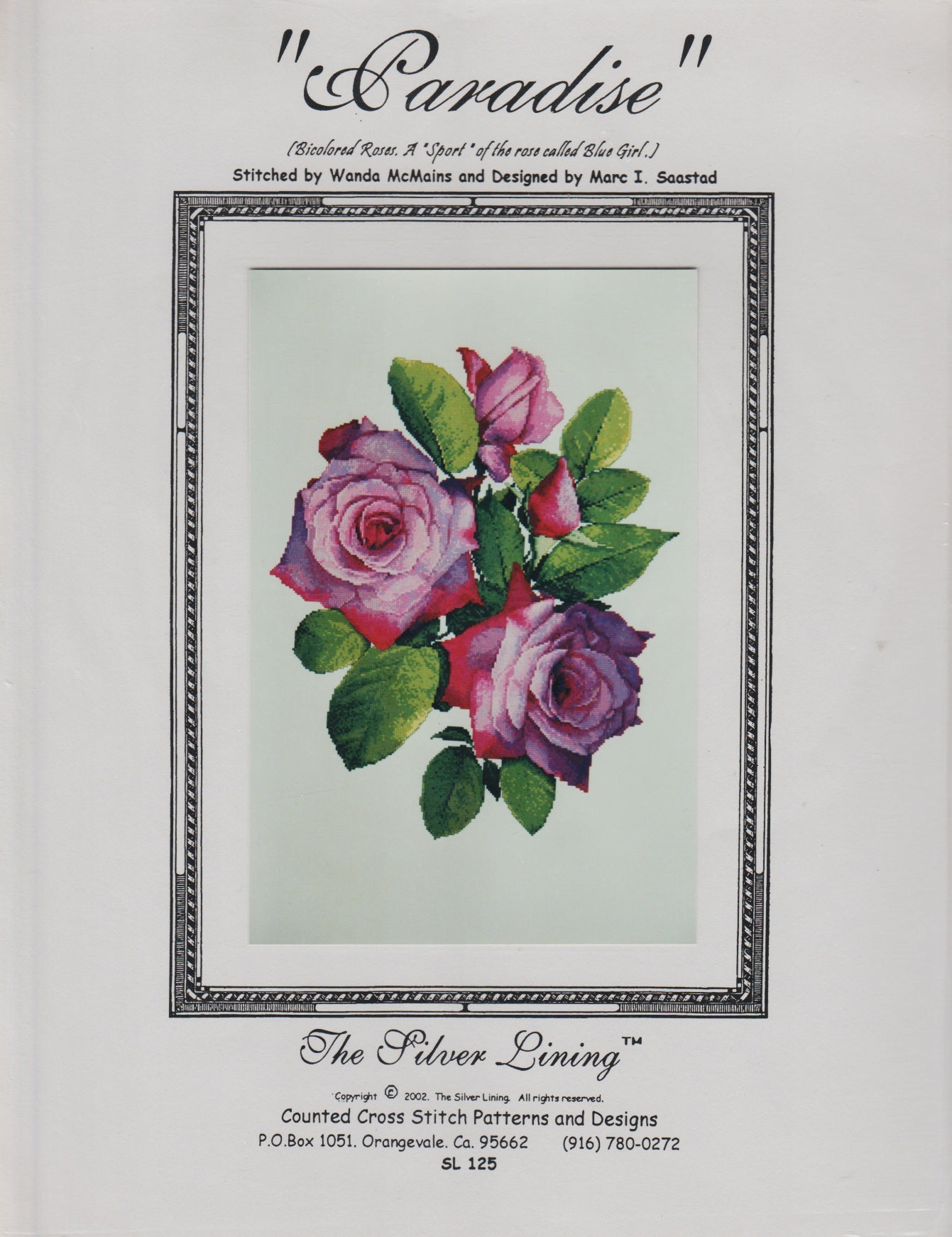 Silver Lining Paradise SL125 cross stitch pattern