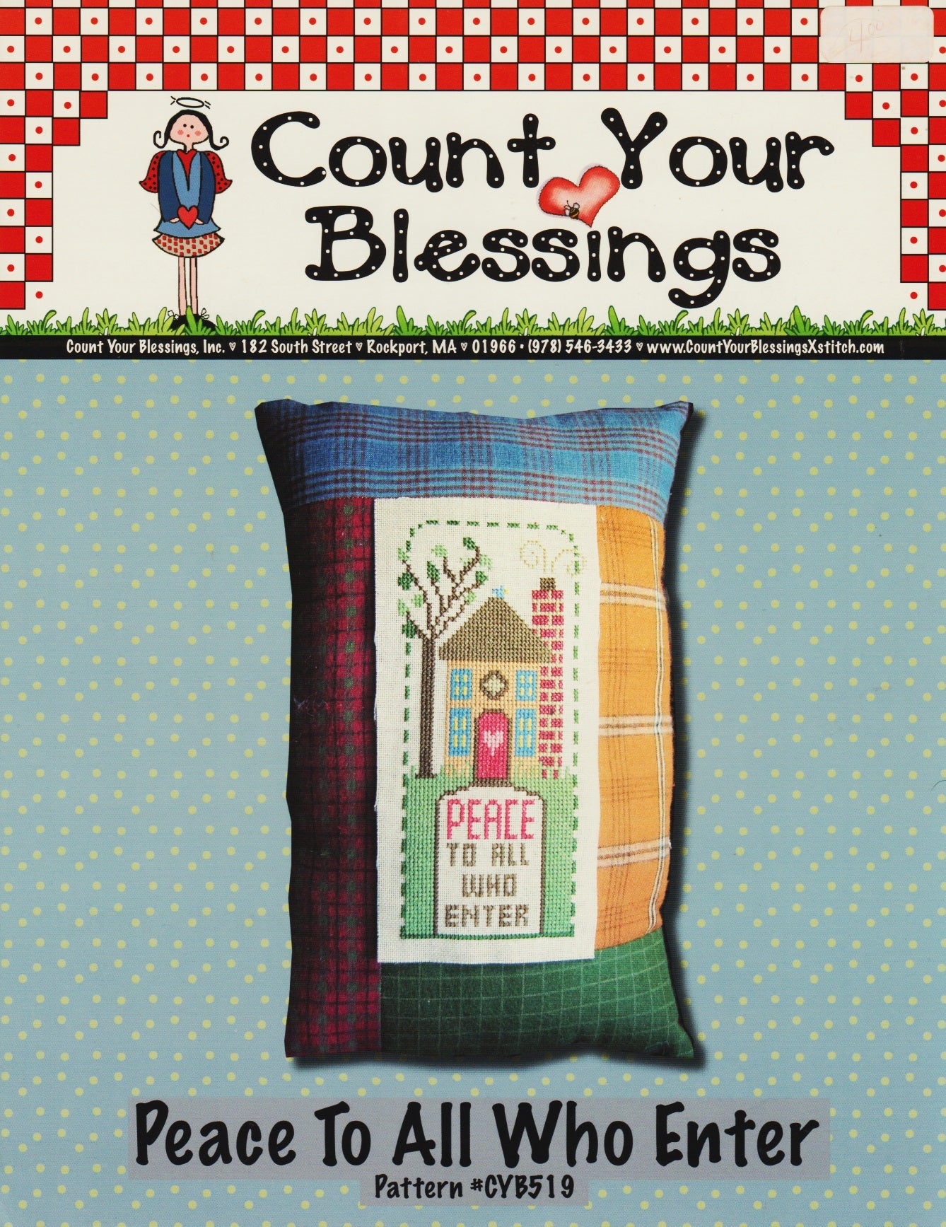 Count Your Blessings Peace To All Who Enter CYB519 cross stitch pattern