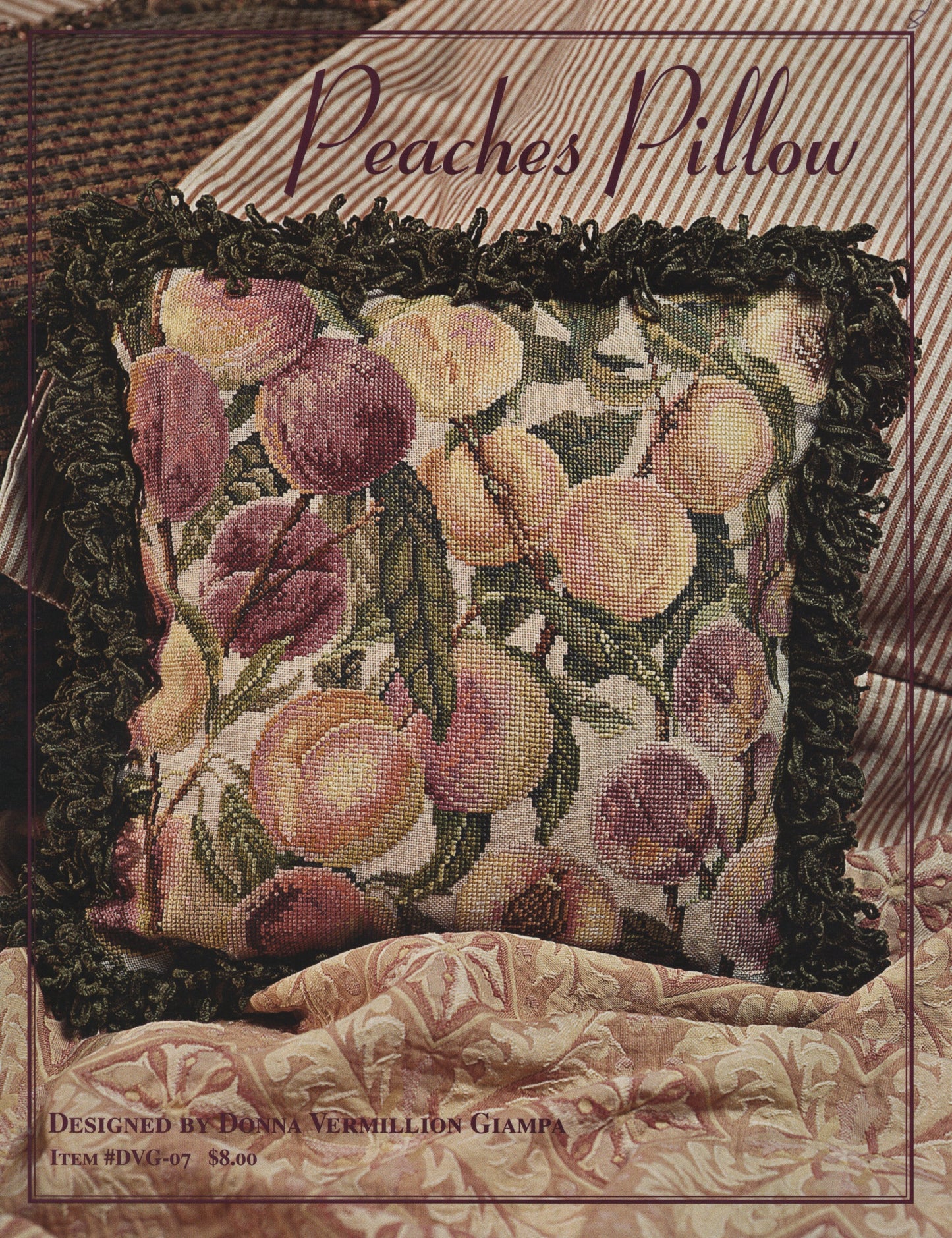 Hoffmans Peaches Pillow DVG-07 cross stitch pattern