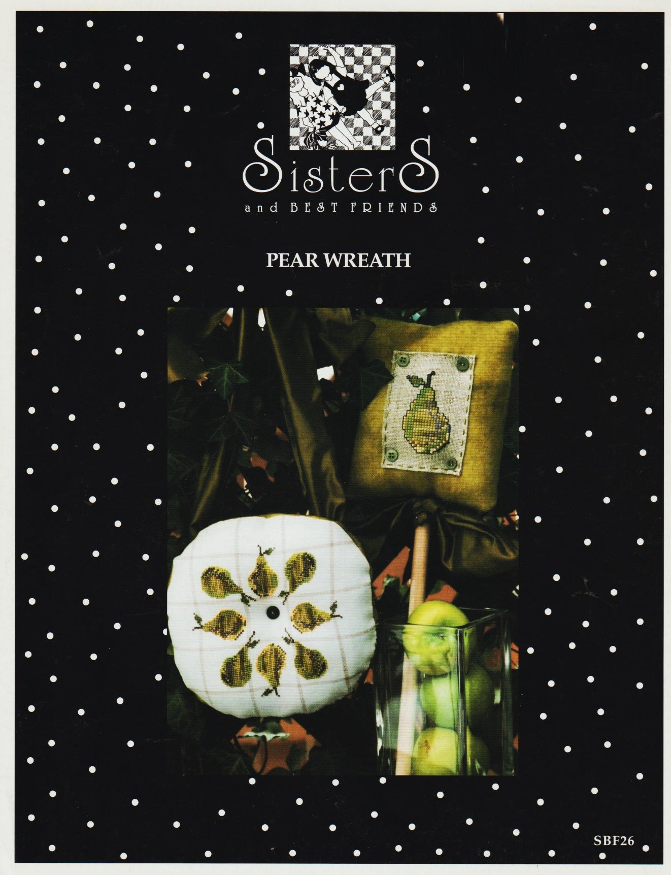 Sisters and Best Friends Pear Wreath SBF26 cross stitch pattern