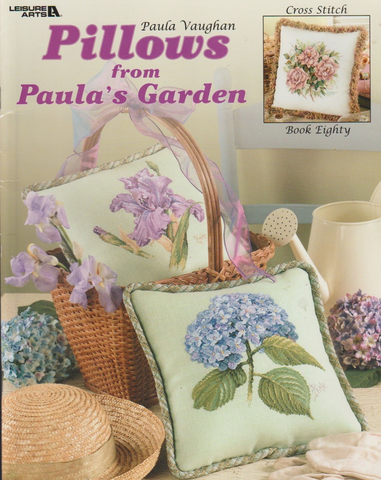 Leisure Arts Pillows From Paula's Garden 3493 cross stitch pattern