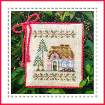 Country Cottage Needleworks Pink Forest Cottage cross stitch pattern