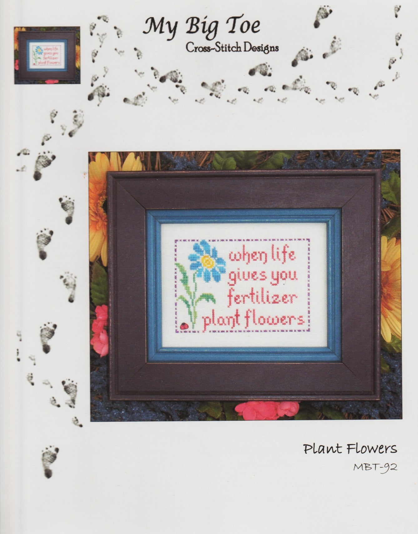 My Big Toe Plant Flowers MBT-92 cross stitch pattern