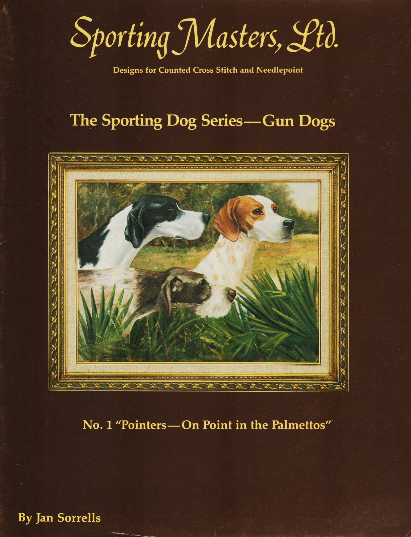 Sporting Masters Pointers - On Point in the Palmettos Gun Dogs cross stitch pattern