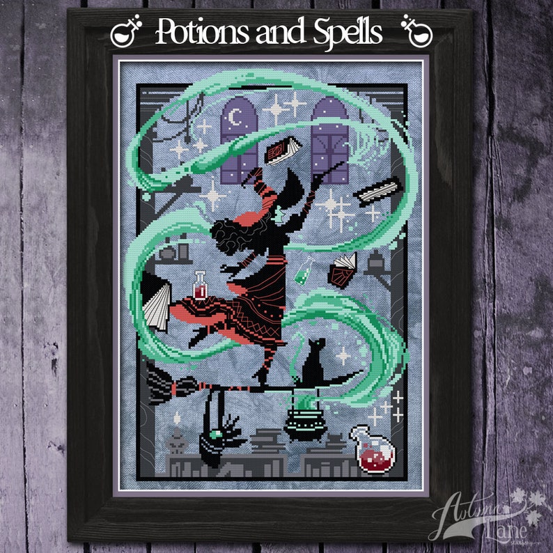 Autumn Lane Potions and Spells ALS-018 cross stitch pattern