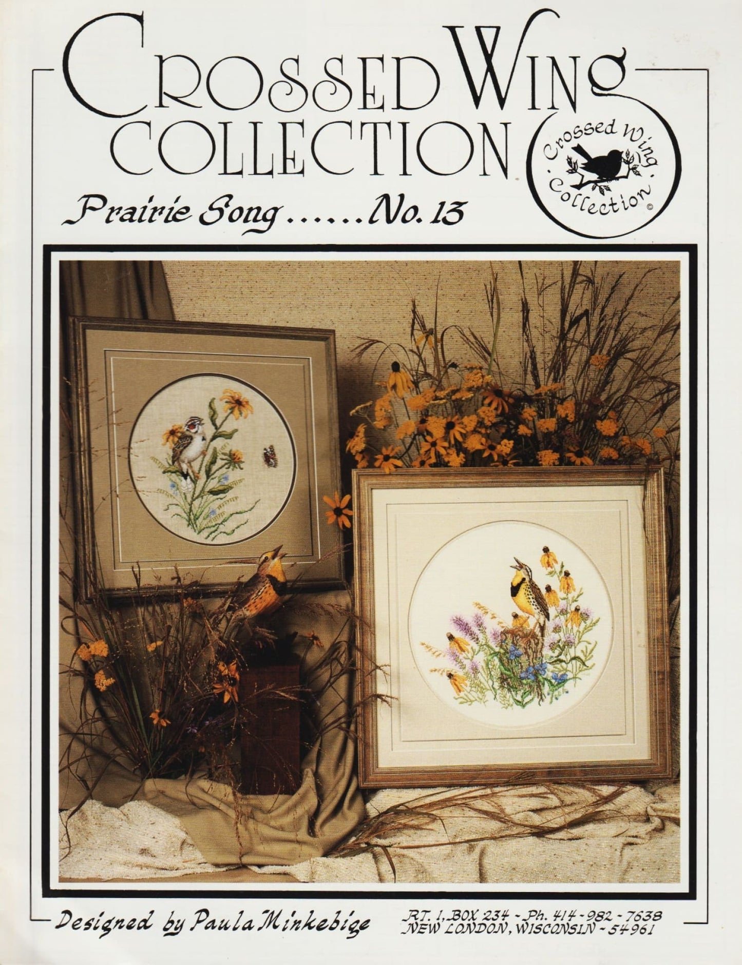 Crossed Wing Collection Prairie Song 13 cross stitch bird pattern