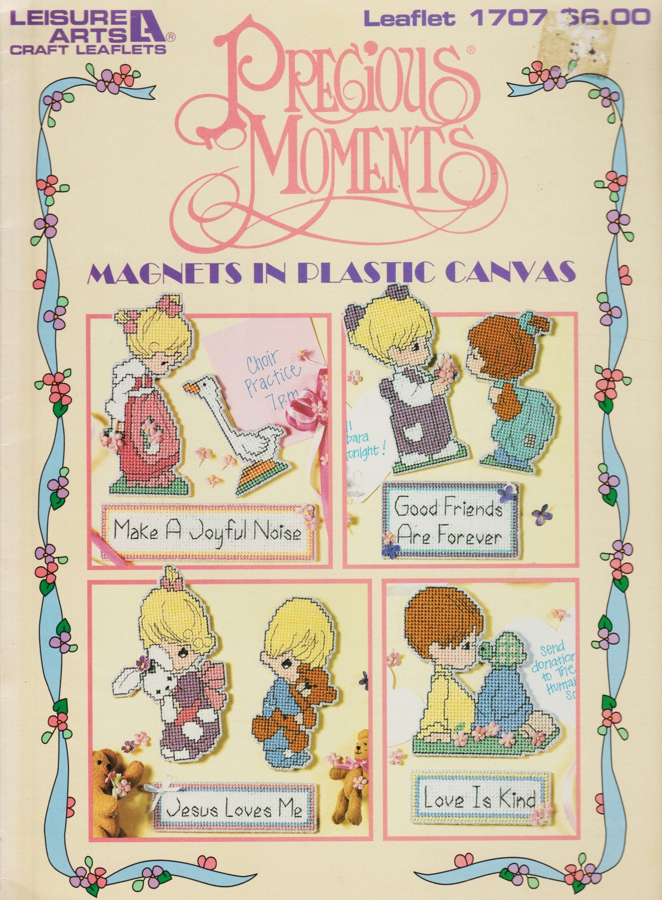 Leisure Arts Precious Moments Magnets 1707 cross stitch pattern