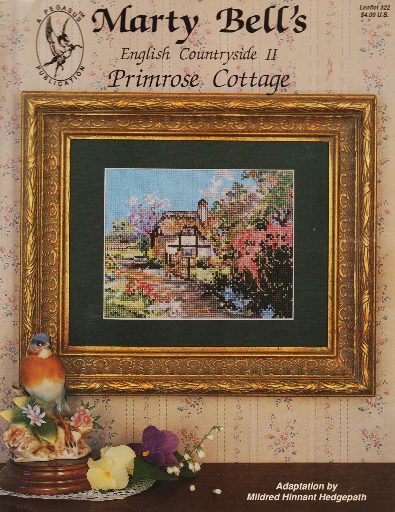 Pegasus Primrose Cottage Marty Bell 32 cross stitch pattern