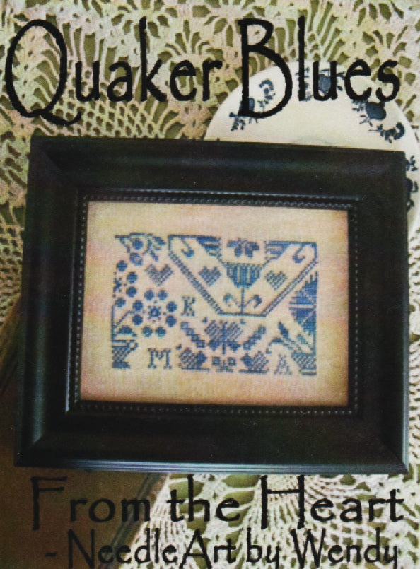 From The Heart Quaker Blues cross stitch pattern