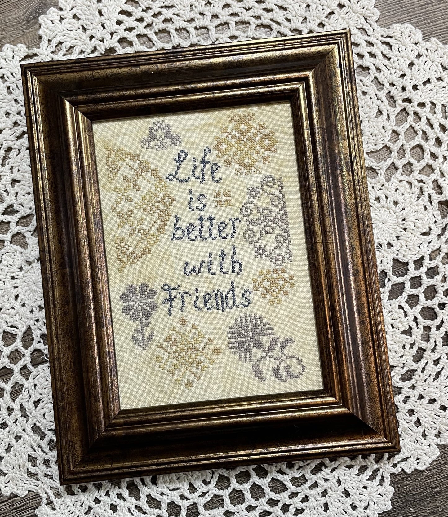 From The Heart Quaker Friends cross stitch pattern