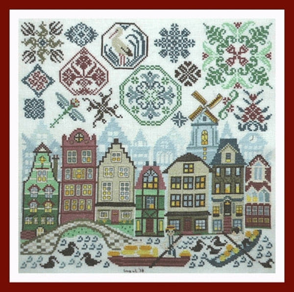 Tempting Tangles Quakers in Holland cross stitch pattern