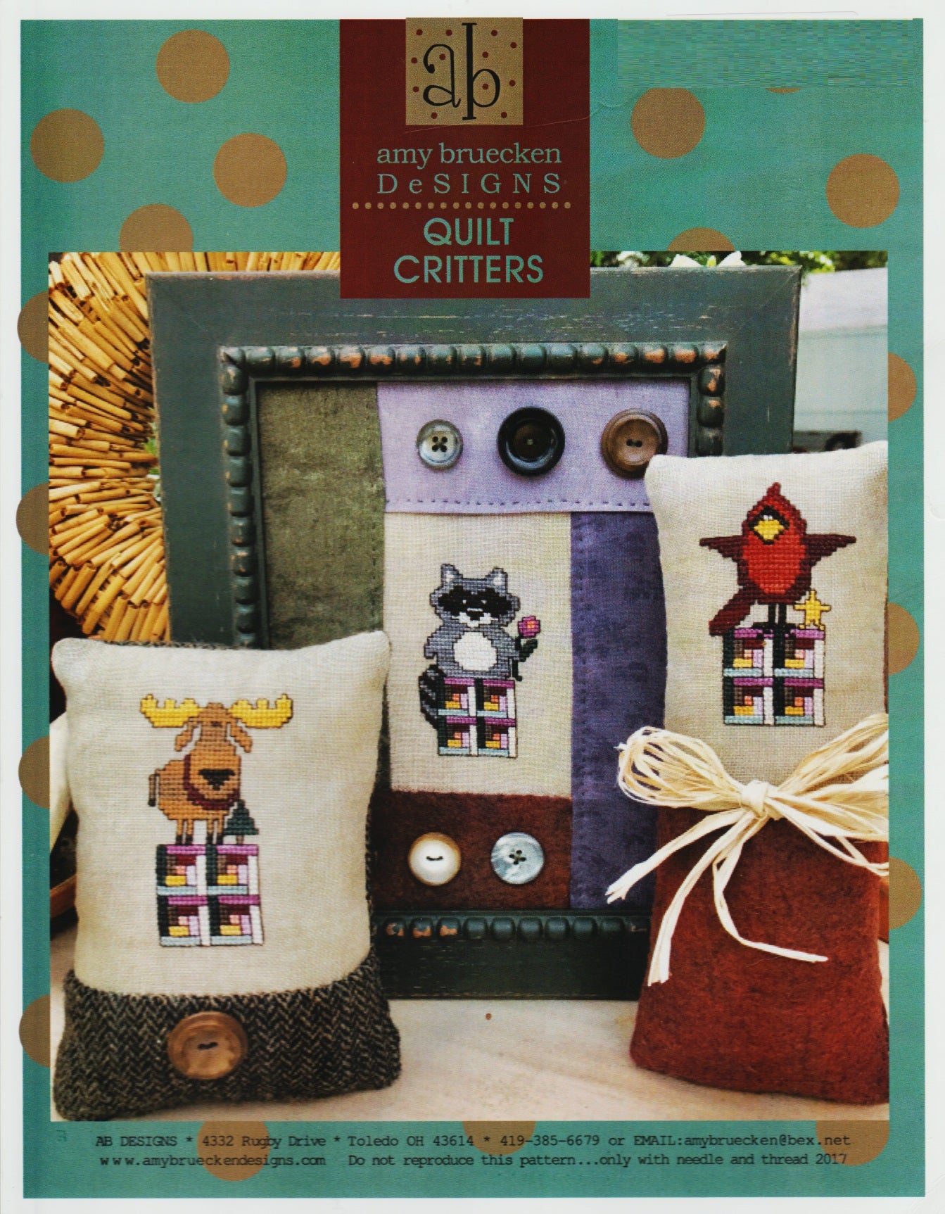 Amy Bruecken Quilt Critters cross stitch pattern