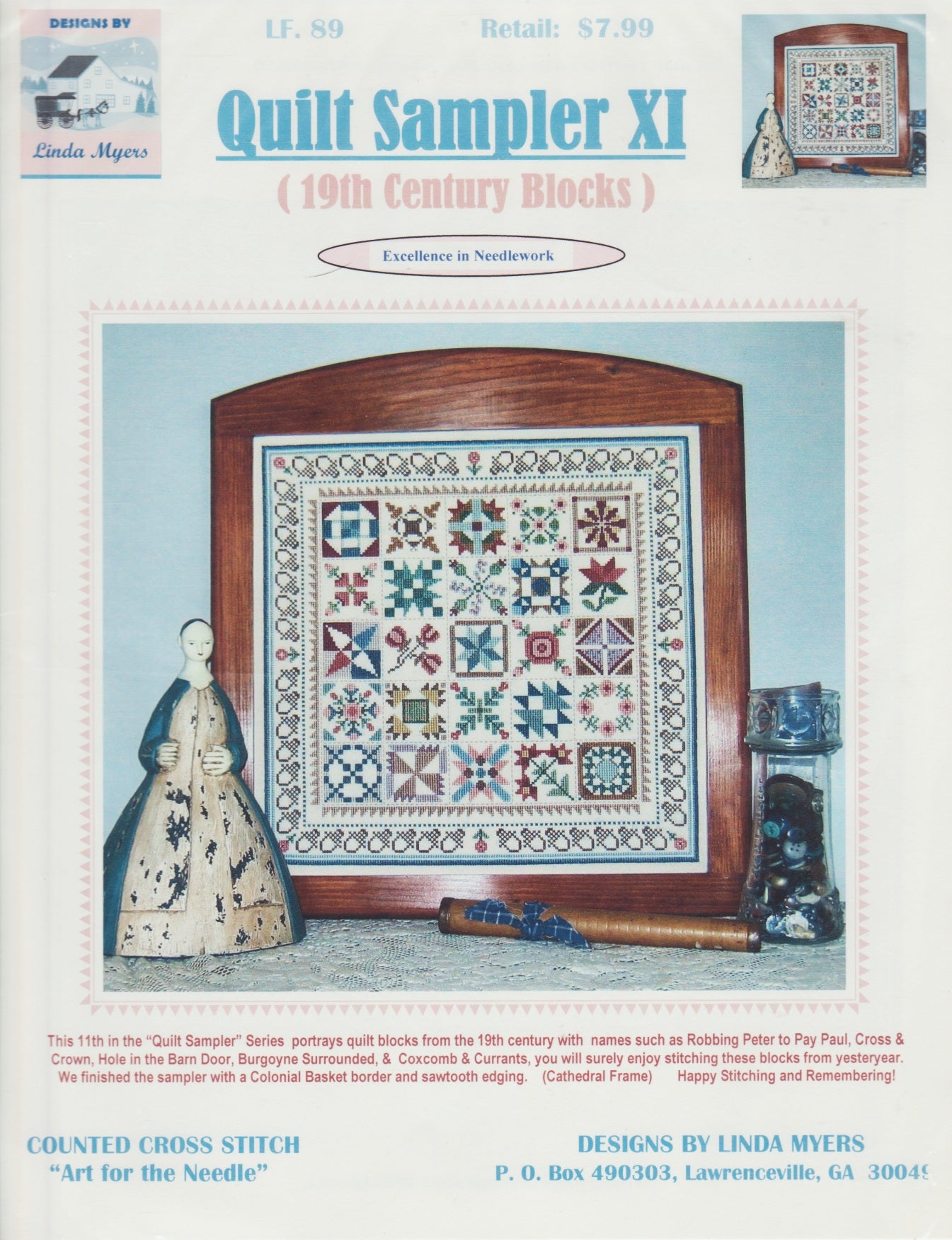 Linda Myers Quilt Sampler XI 89 cross stitch pattern