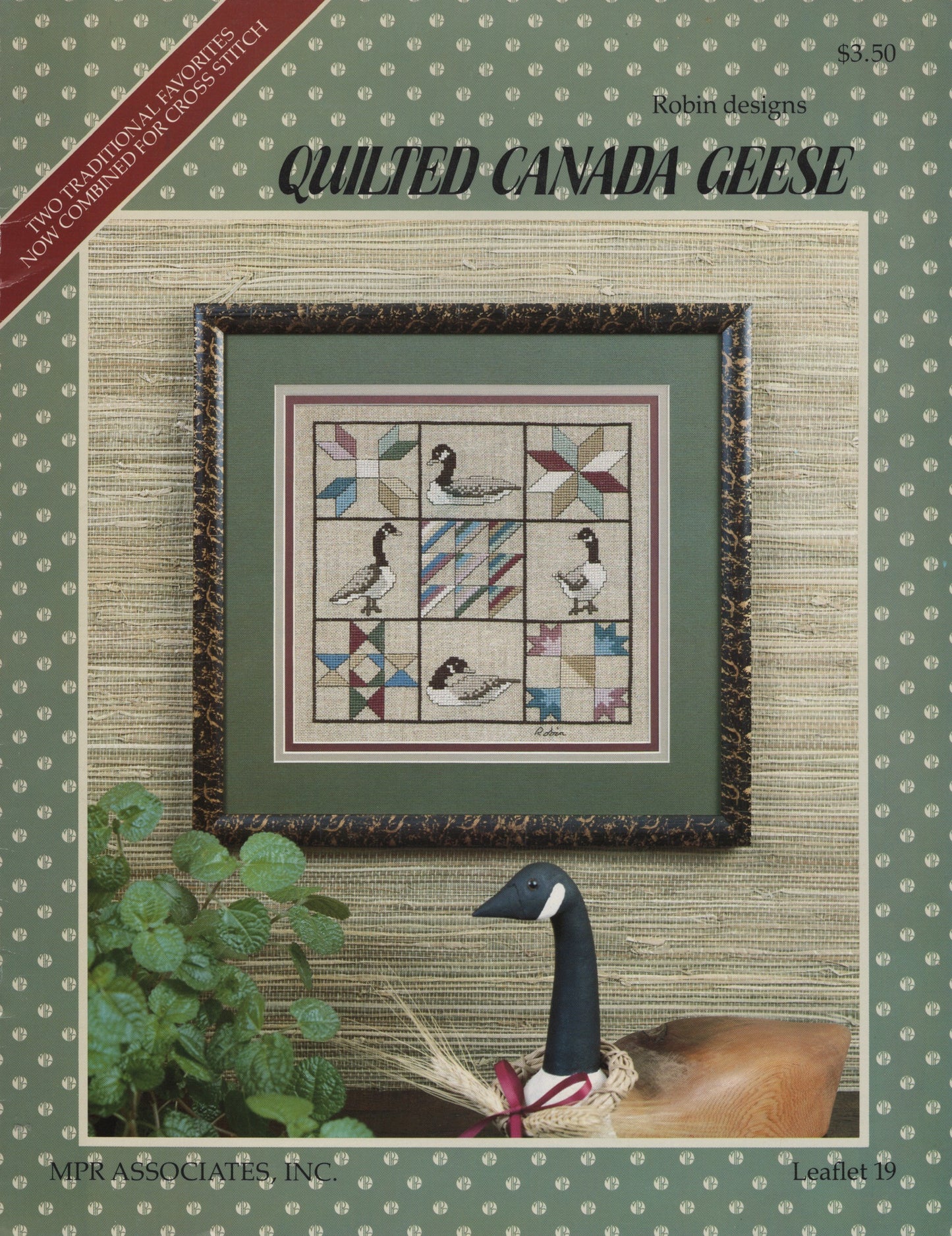 MPR Associates Quilted Canada Geese Leaflet 19 cross stitch pattern