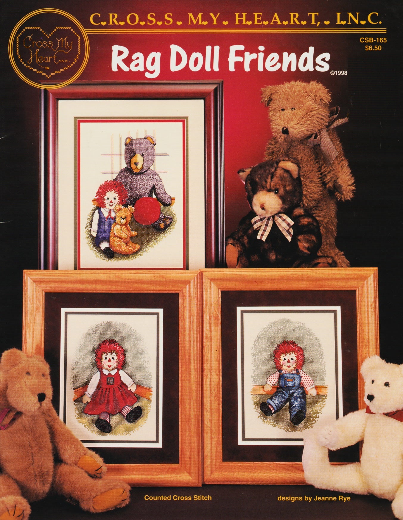 Cross My Heart Rag Doll Friends CSB-165 cross stitch pattern