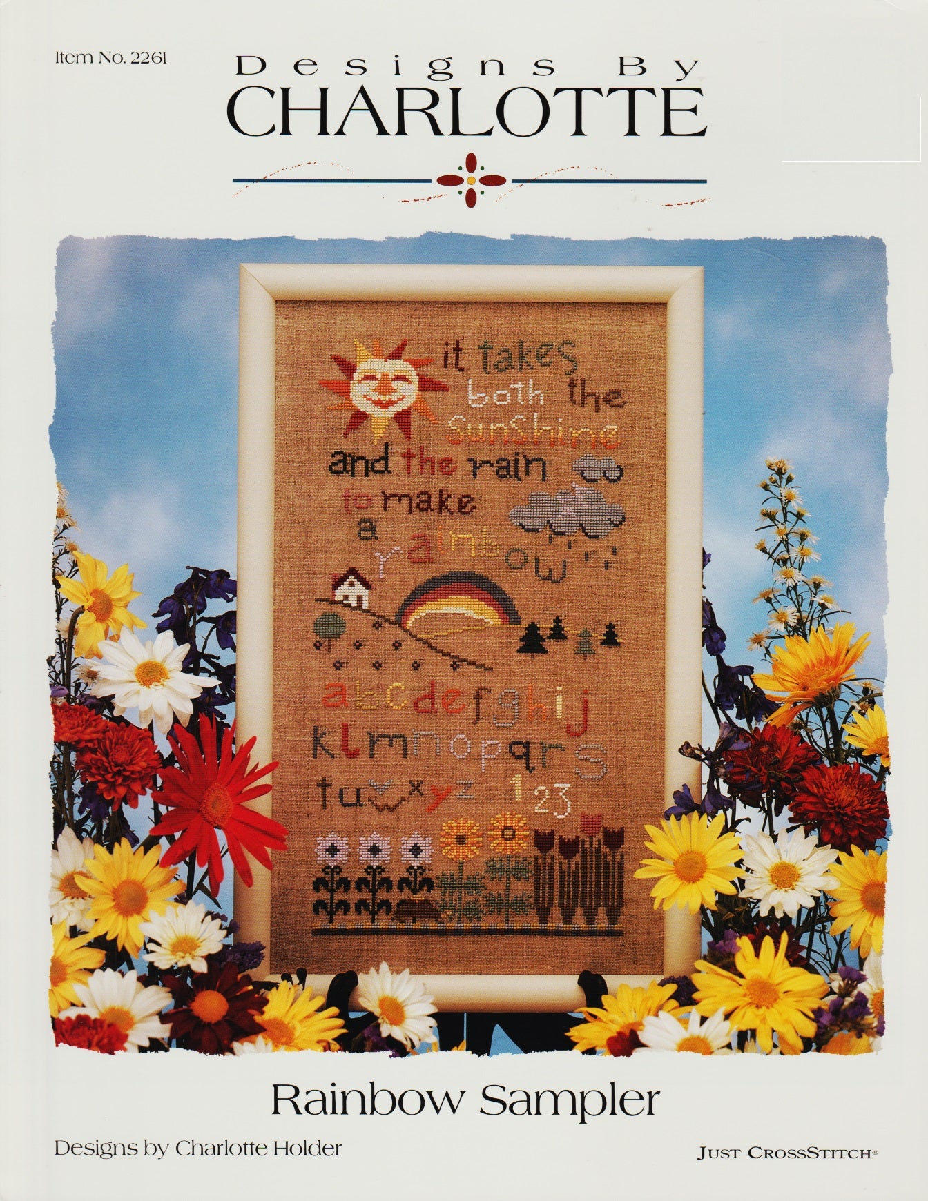 Just CrossStitch Charlotte Holder Rainbow Sampler 2261 cross stitch pattern