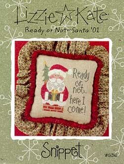 Lizzie Kate Ready or Not - Santa '01 cross stitch pattern