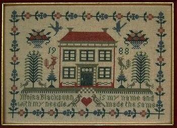 Moira Blackburn Red Roof House cross stitch pattern