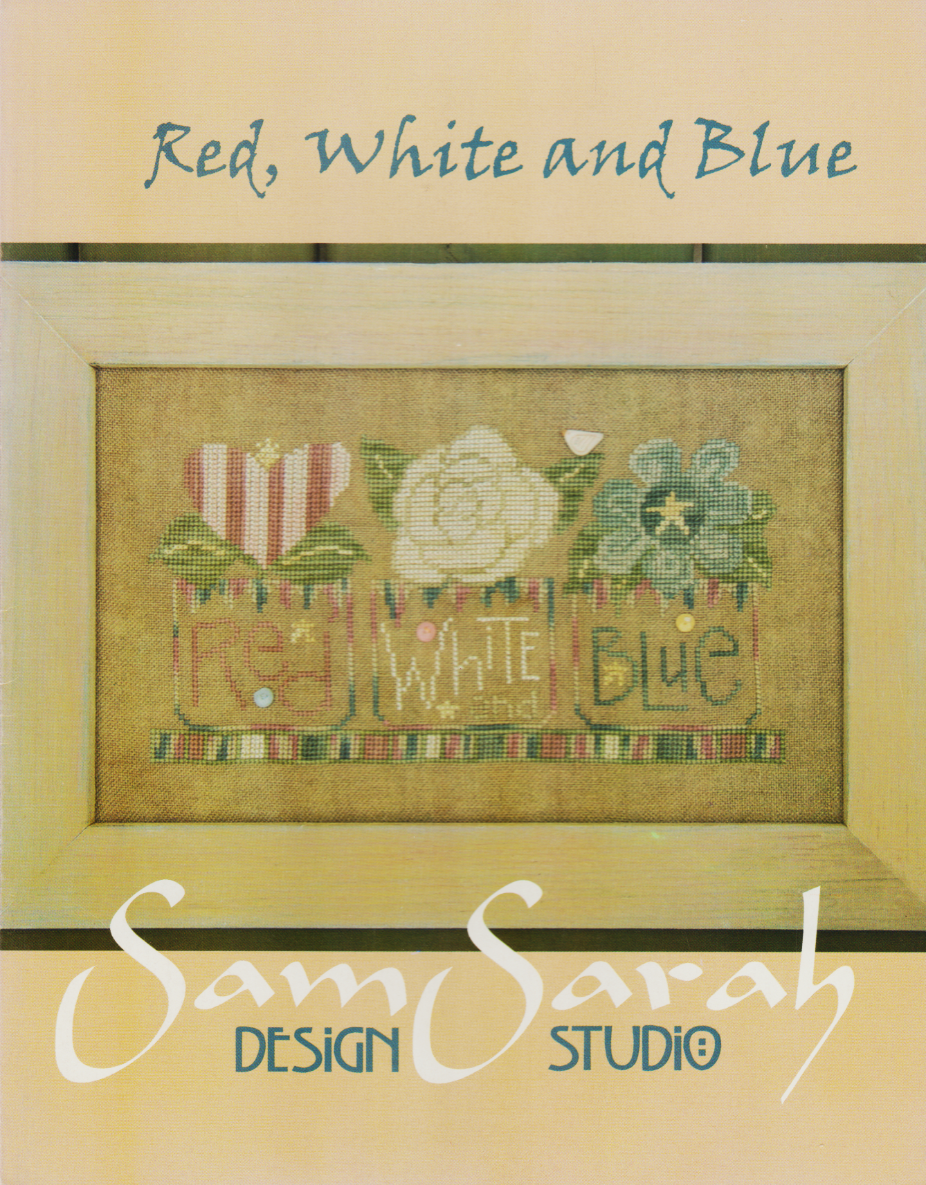 Sam Sarah Red, White and Blue patriotic 8948 cross stitch pattern