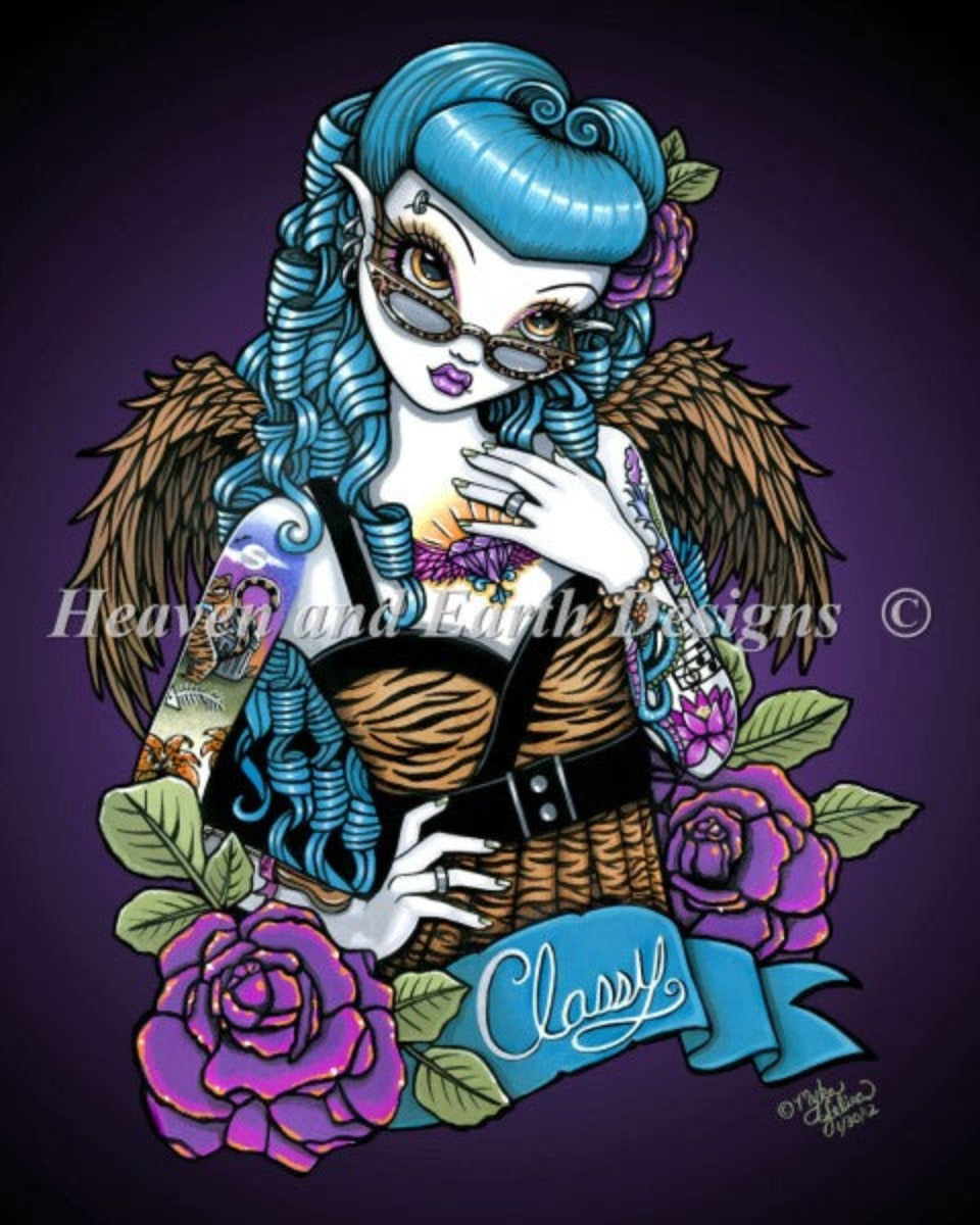 Heaven and Earth Designs Rockabilly Baby Mini HAEMYJMINI1292 cross stitch pattern