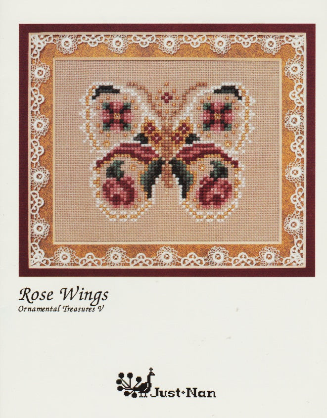 Just Nan Rose Wings cross stitch pattern