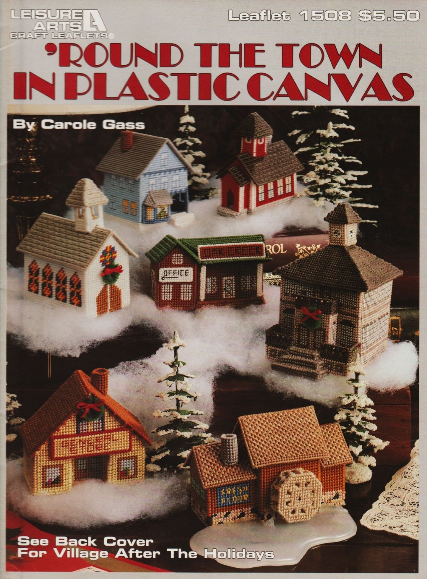 Leisure Arts 'Round The Town Plastic Canvas 1508 cross stitch pattern