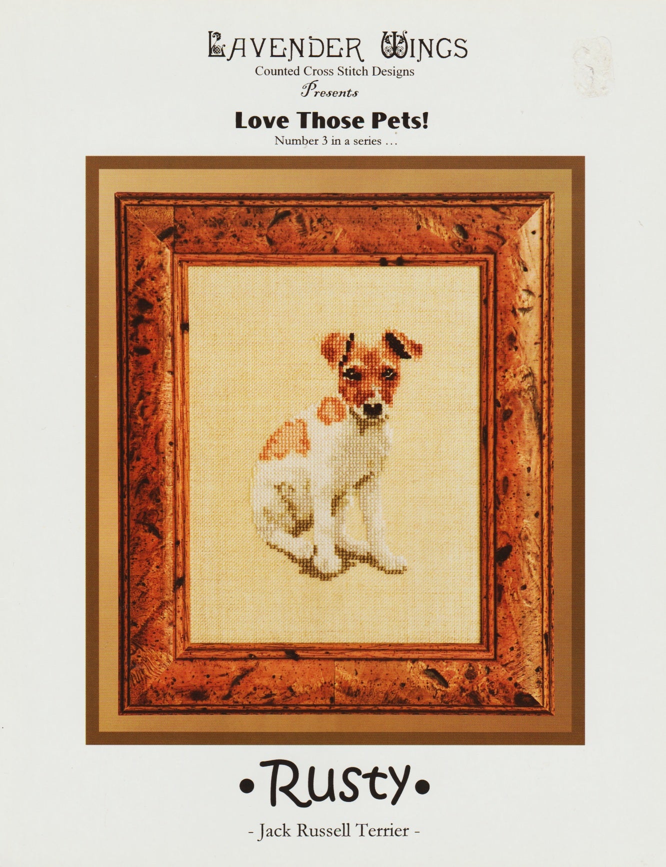 Lavender Wings Rusty cross stitch pattern