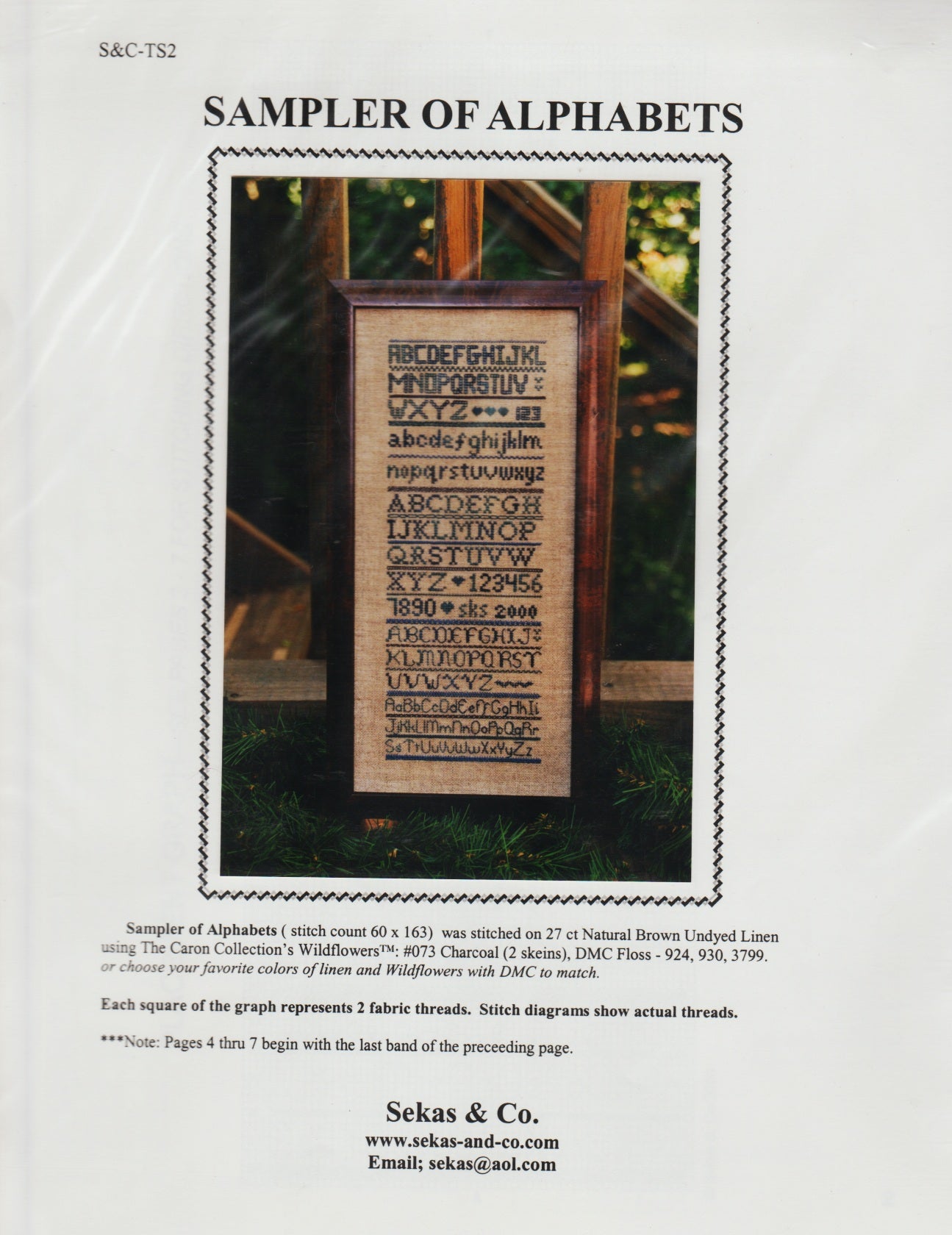 Sekas Sampler of Alphabets cross stitch pattern