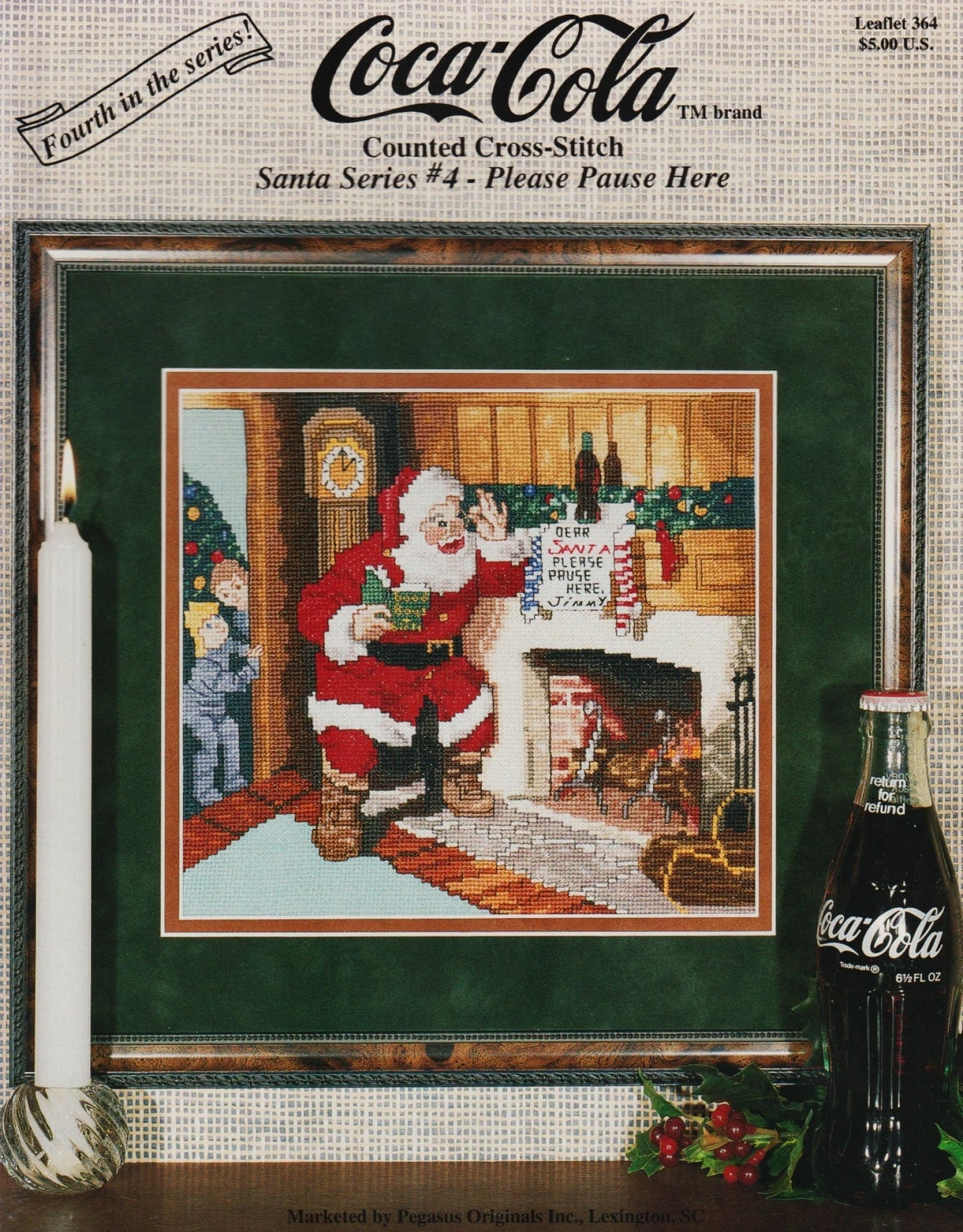 Pegasus Santa Series #4 Please Pause Here Coca-Coloa 364 cross stitch pattern