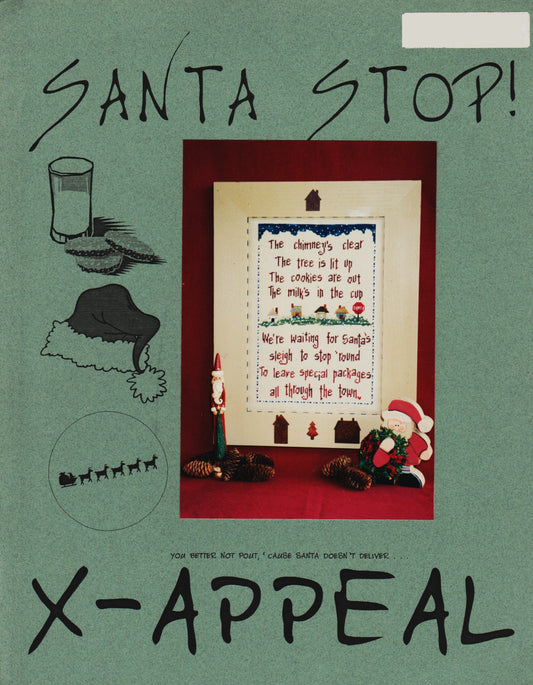 X-Appeal Santa Stop! christmas cross stitch pattern
