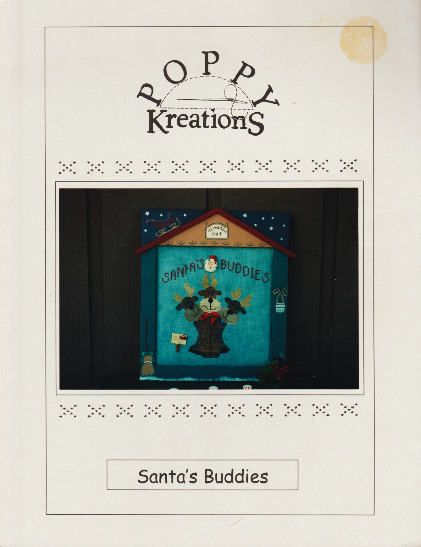 Poppy Kreations Santa's Buddies christmas reindeer cross stitch pattern