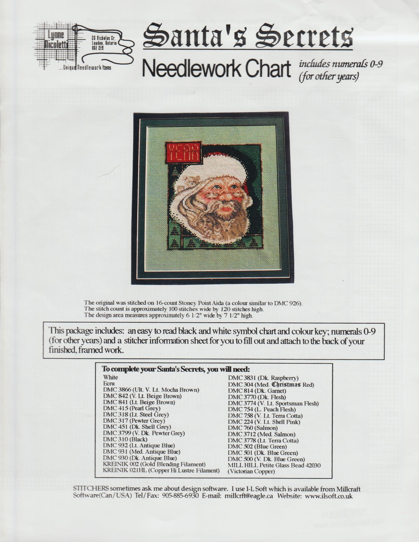 Lynne Nicoletti Santa's Secrets cross stitch pattern