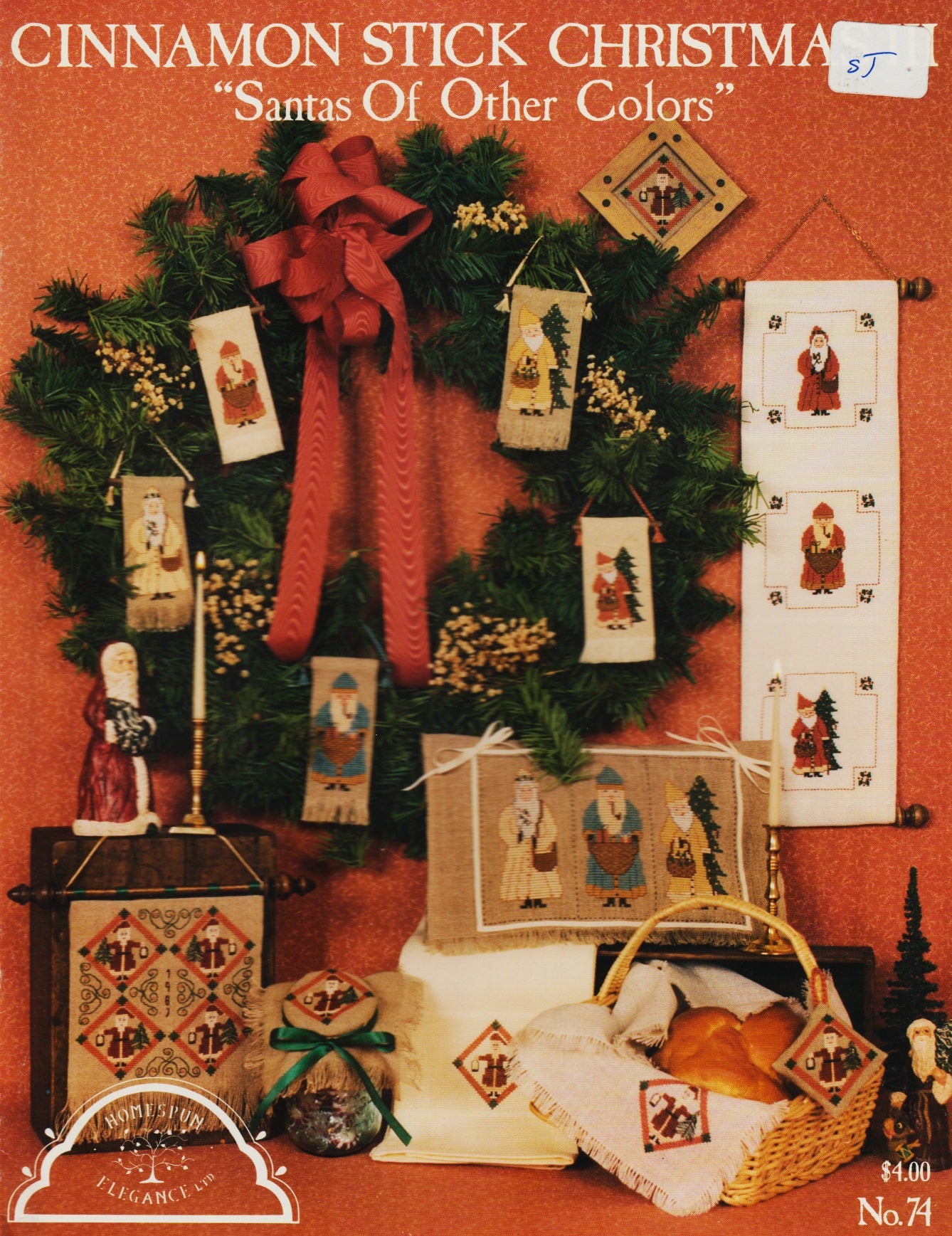 Homespun Elegance Santas Of Other Colors 74 cross stitch pattern