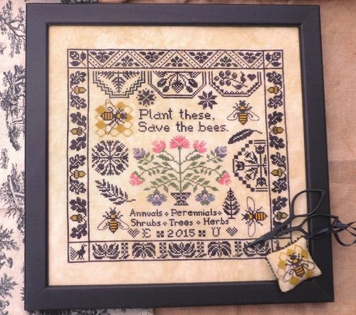 Lila's Studio Save The Bees cross stitch pattern