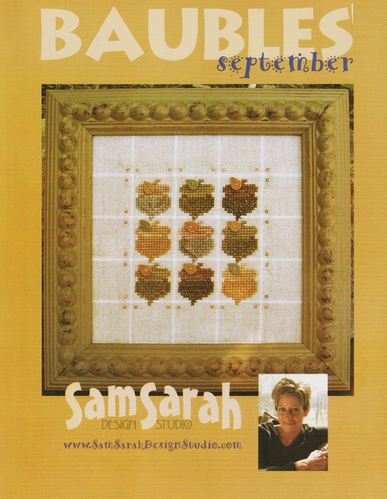 Sam Sarah September Baubles cross stitch pattern