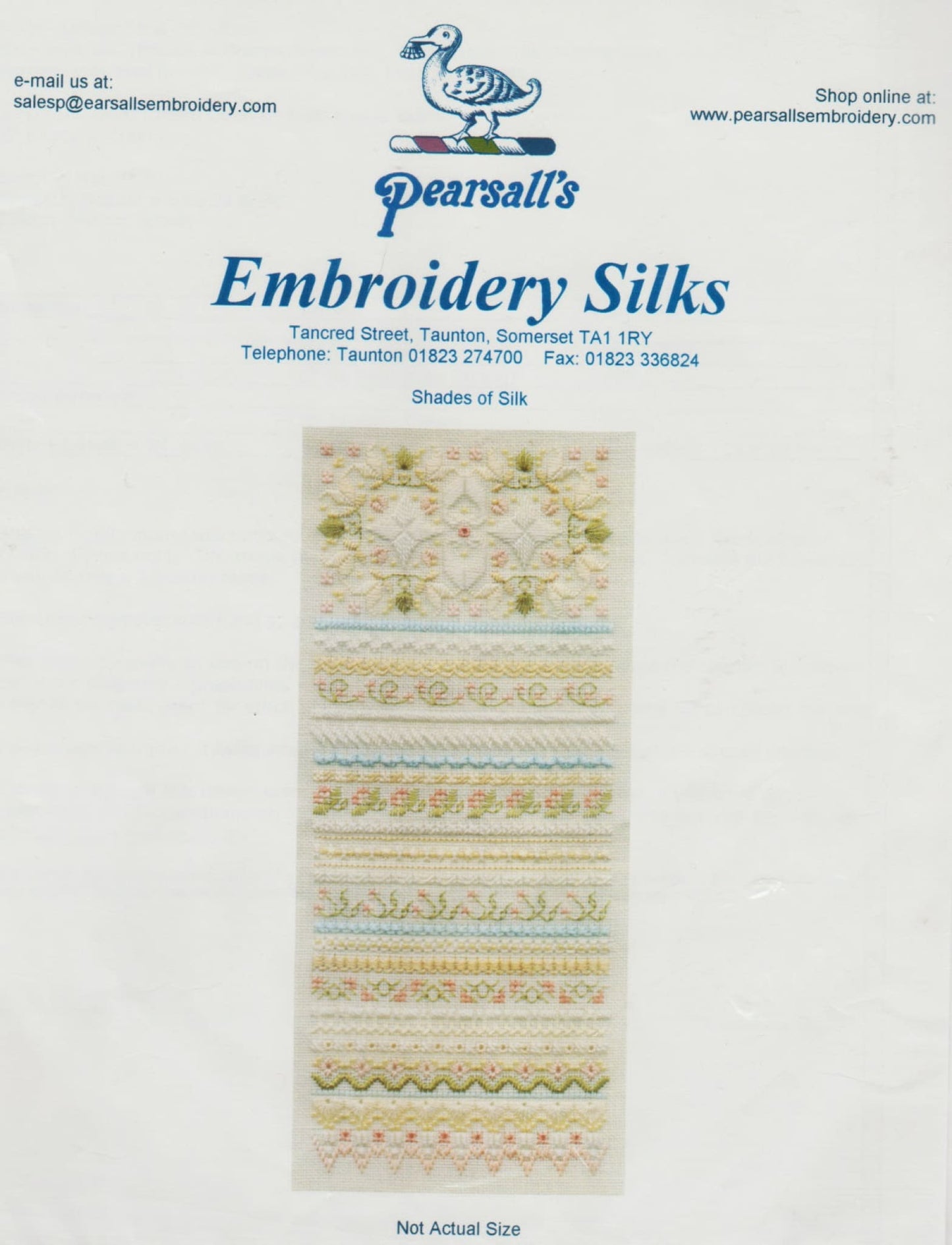 Pearsall's Shades of Silk cross stitch pattern