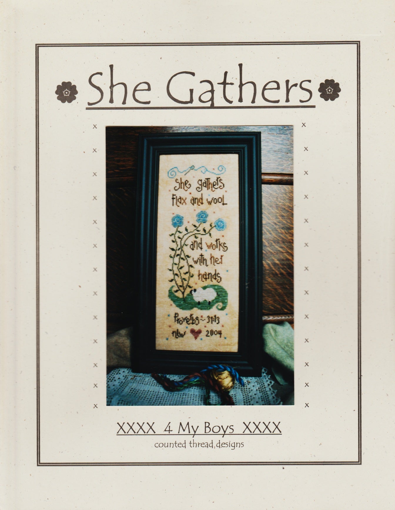 4 My Boys She Gathers 3 cross stitch pattern