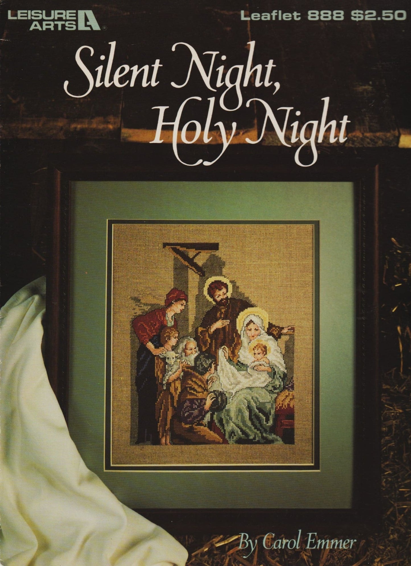 Leisure Arts Silent Night, Holy Night 888 jesus cross stitch pattern