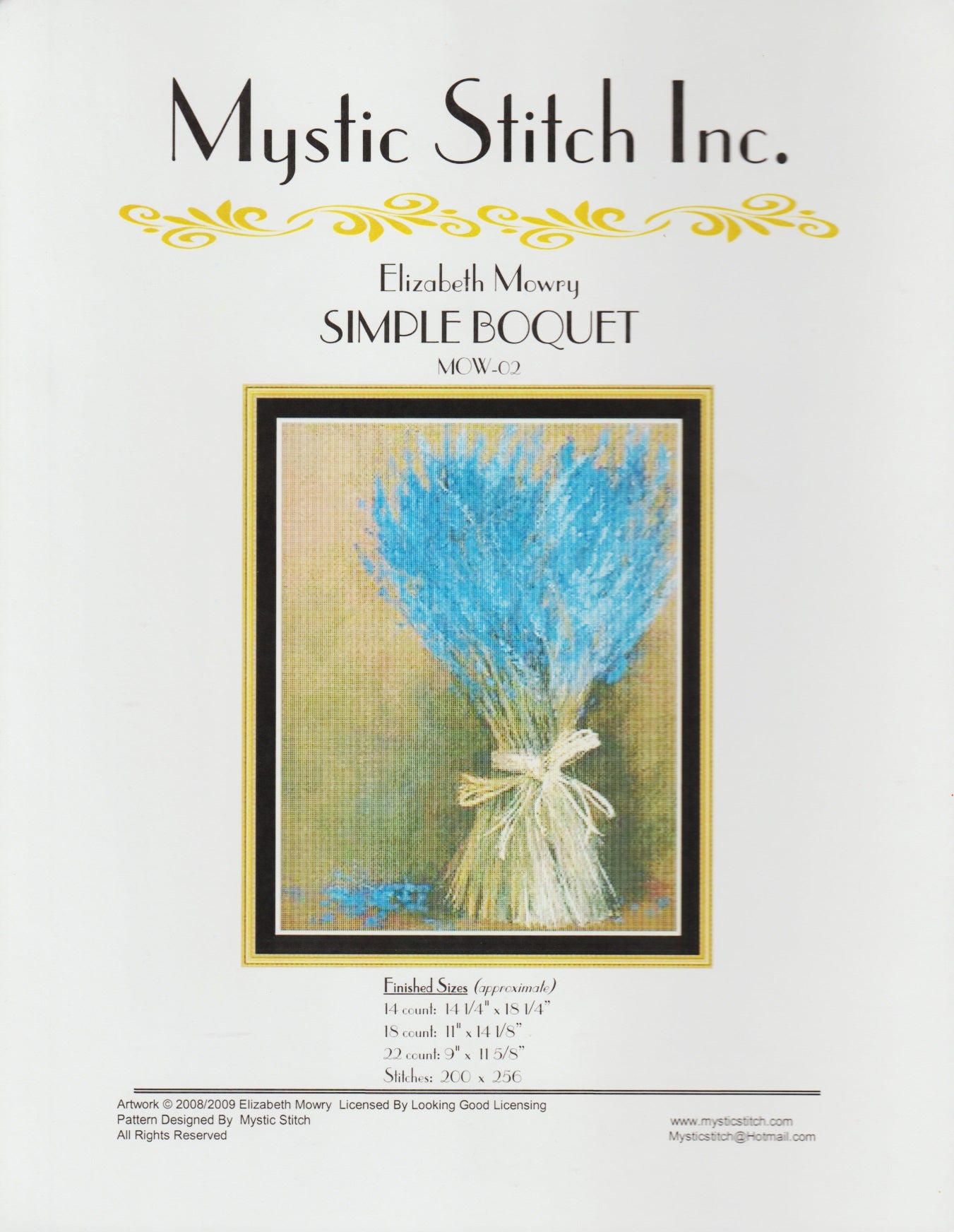 Mystic Stitch Simple Boquet MOW-02 cross stitch pattern