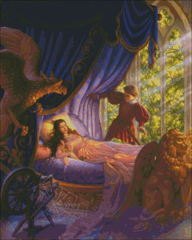 Heaven and Earth Designs Sleeping Beauty HAESG25995 cross stitch pattern