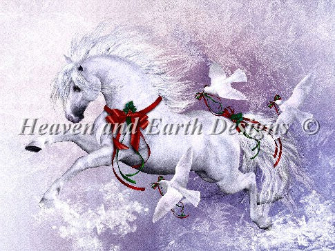 Heaven and Earth Designs Snow Dance HAELAP100 cross stitch pattern