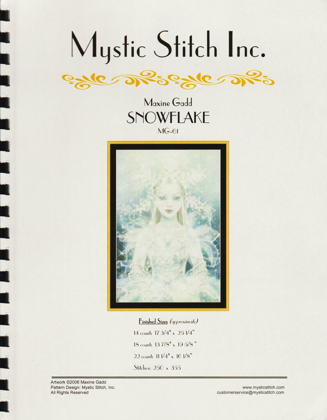 Mystic Stitch Maxine Gadd Snowflake MS-61 fairy cross stitch pattern