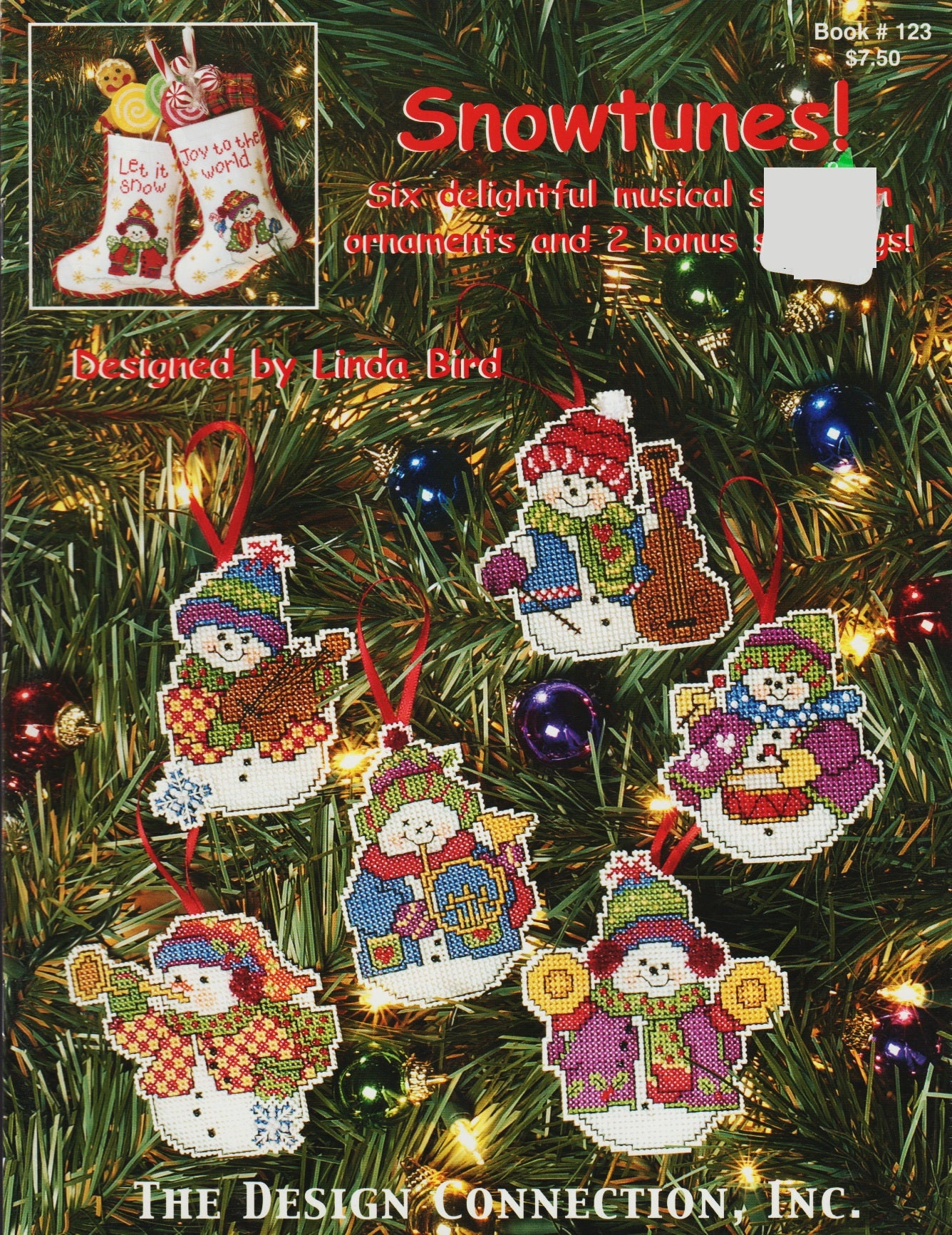 Design Connection Snowtunes! 123 christmas ornaments cross stitch pattern