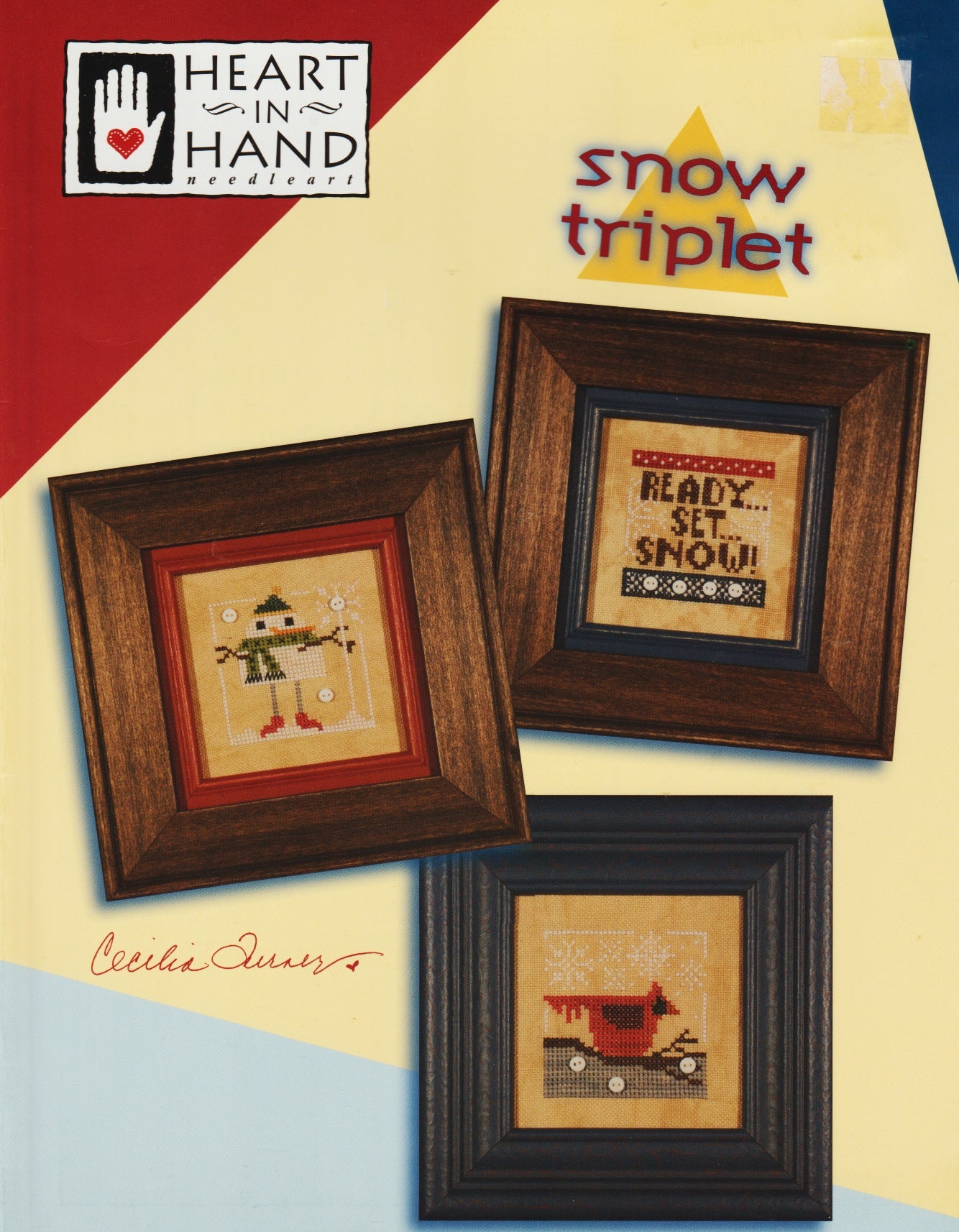 Heart In Hand Snowy Triplet cross stitch pattern