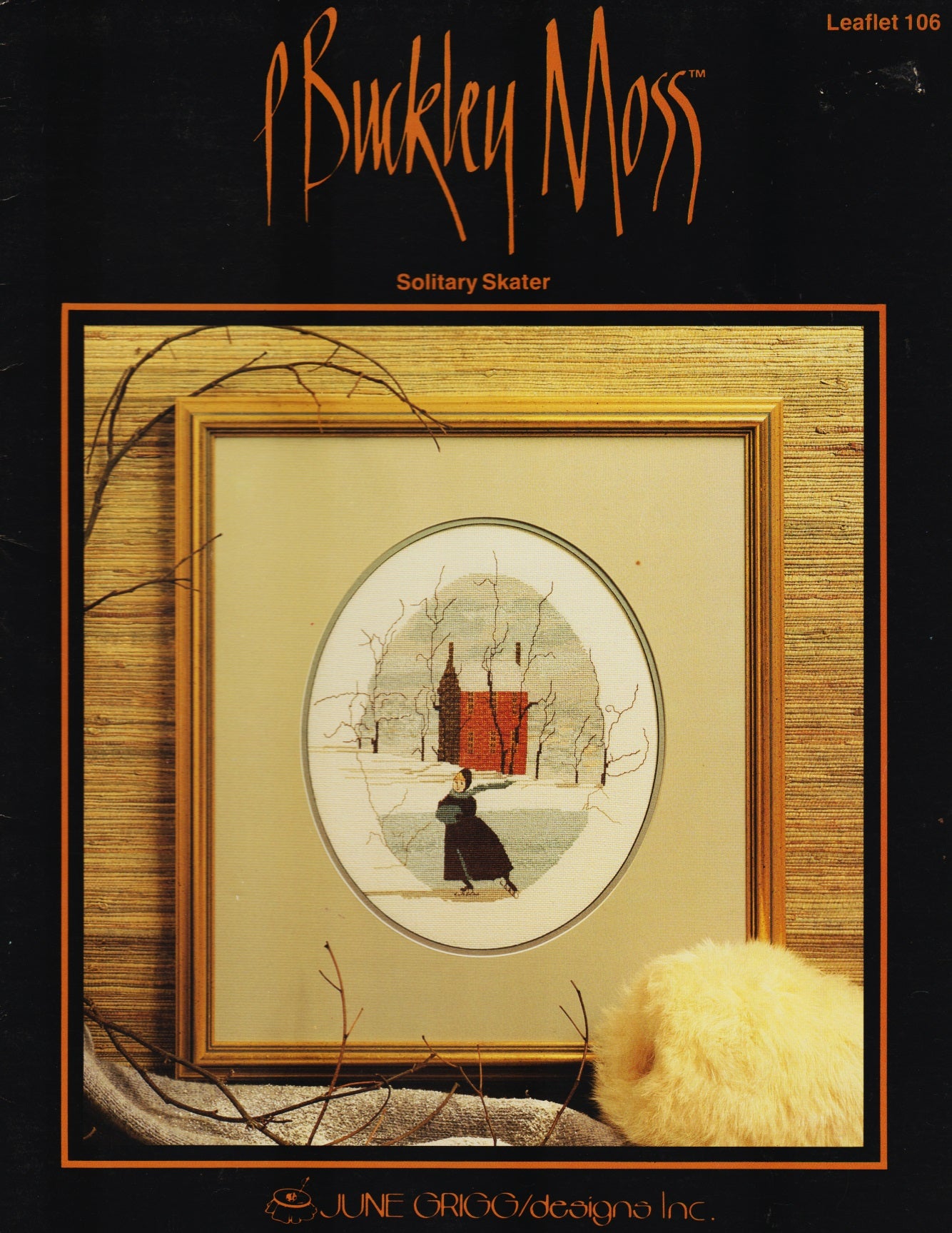 P. Buckley Moss Solitary Skater 106 cross stitch pattern